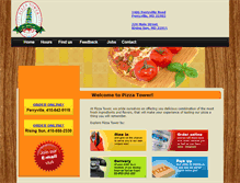 Tablet Screenshot of pizzatowermdonline.com